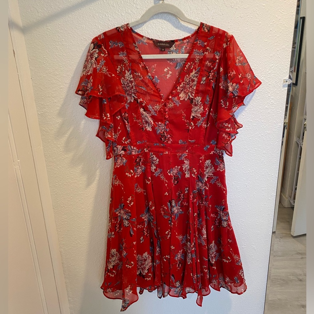 Anthropology Ranna Gill Floral Dress - M